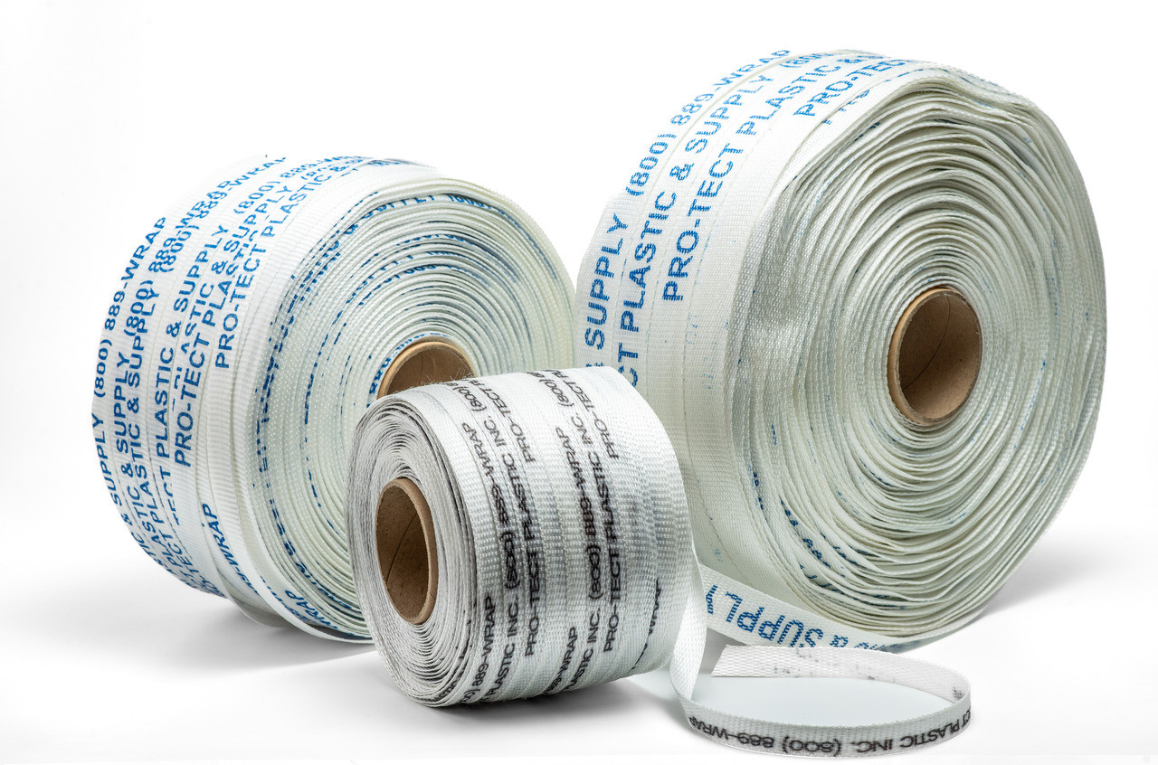 Poly woven strapping rolls